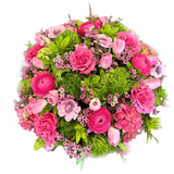 Bouquet de deuil rose fuschia